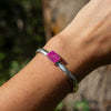 Cobalto Calcite Sterling Silver Stacking Cuff