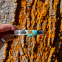 Royston Turquoise Sterling Silver Thick Cuff
