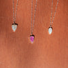 16" Cobalto Calcite Sterling Silver Layering Necklace