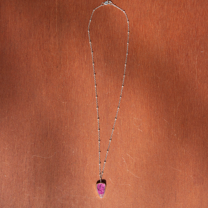 16" Cobalto Calcite Sterling Silver Layering Necklace