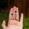 Black Onyx & Druzy Quartz Sterling Silver Dangle Earrings