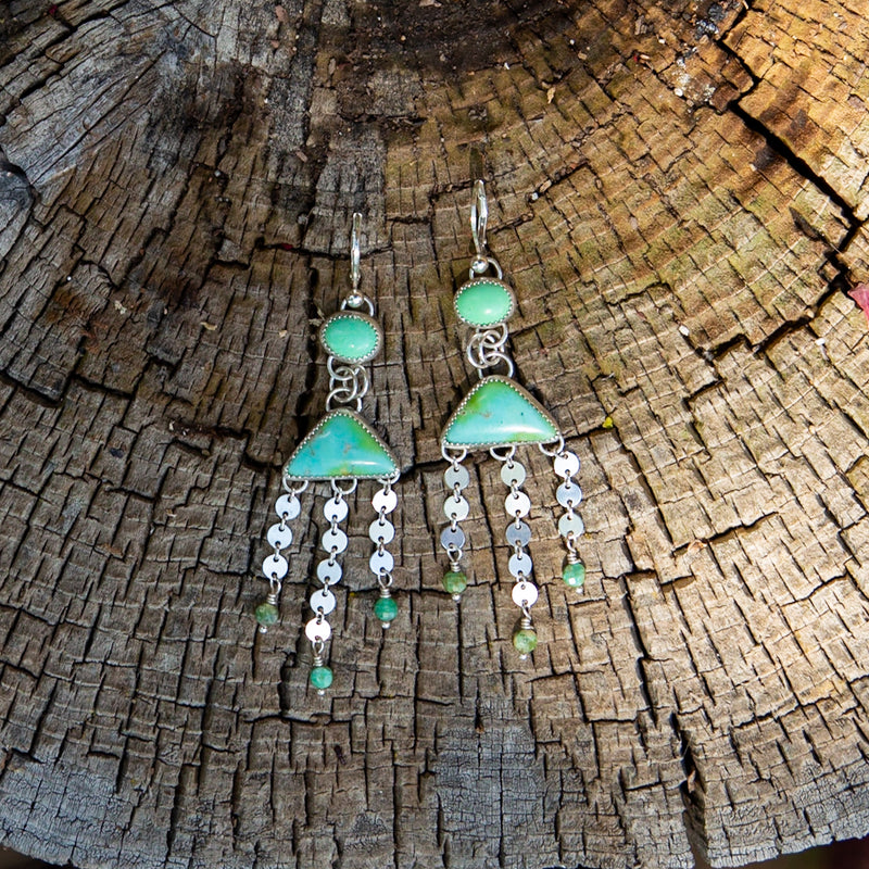 Sonoran Gold Turquoise Dangle Earrings