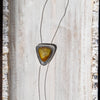 40" Yellow Druzy Agate Sterling Silver Chain Bolo La Femme