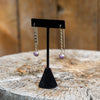Phosphosiderite Coin Chain Sterling Silver Threader Earrings
