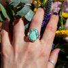 9 New Lander Variscite Stacking Sterling Silver Ring (Size 9)