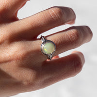 7.75 Opal Sterling Silver Ring (Size 7.75)