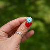 4.75 Egyptian Turquoise Sterling Silver Ring (Size 4.75)