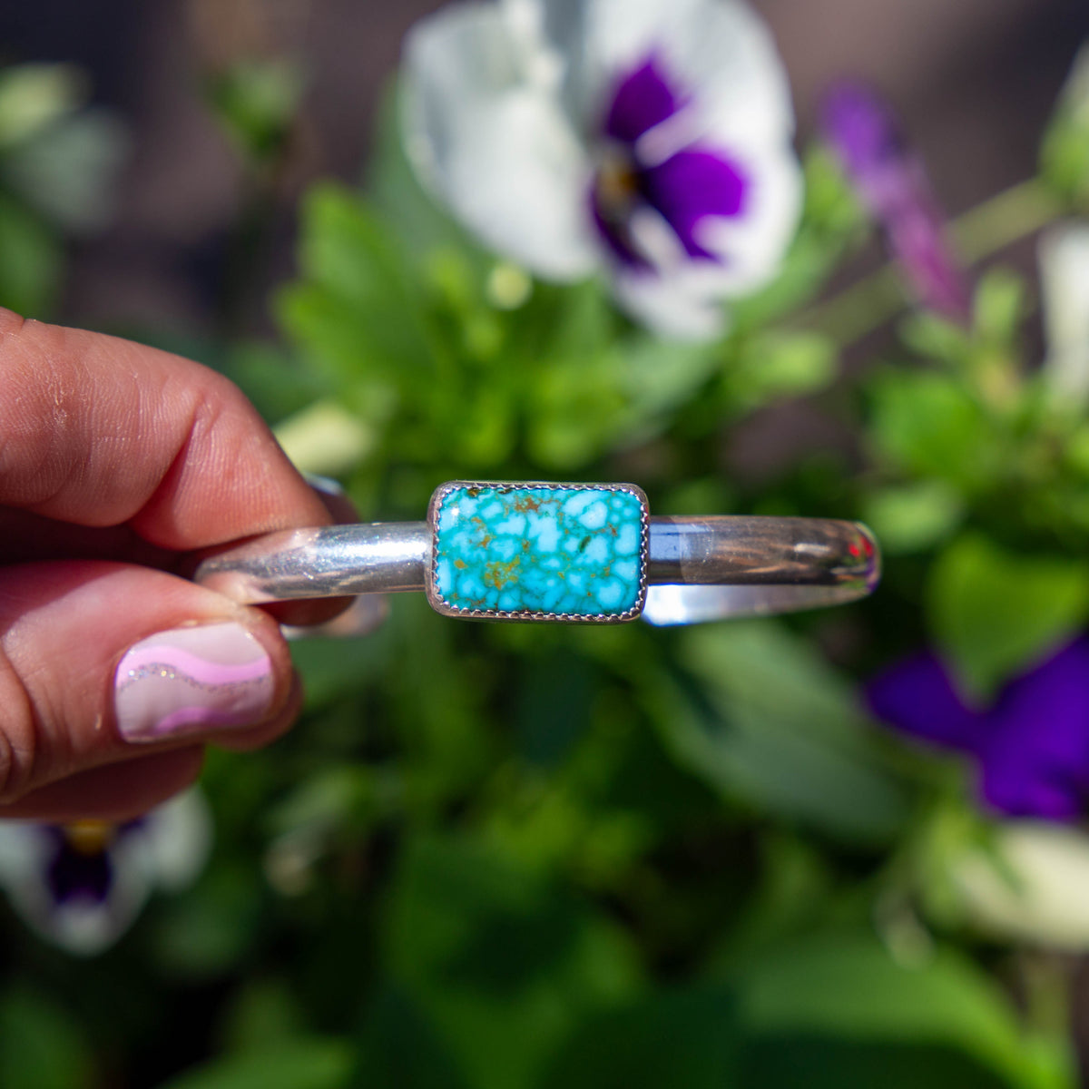 Kingman Turquoise Sterling Silver Cuff