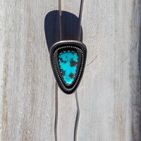 36" Campitos Turquoise Triangular Adjustable Sterling Silver Chain Bolo