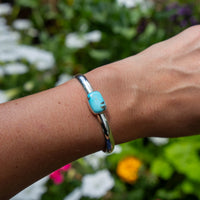 Persian Turquoise Sterling Silver Stacking Cuff