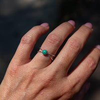 6.5 Chinese Turquoise Sterling Silver Ring (Size 6.5)