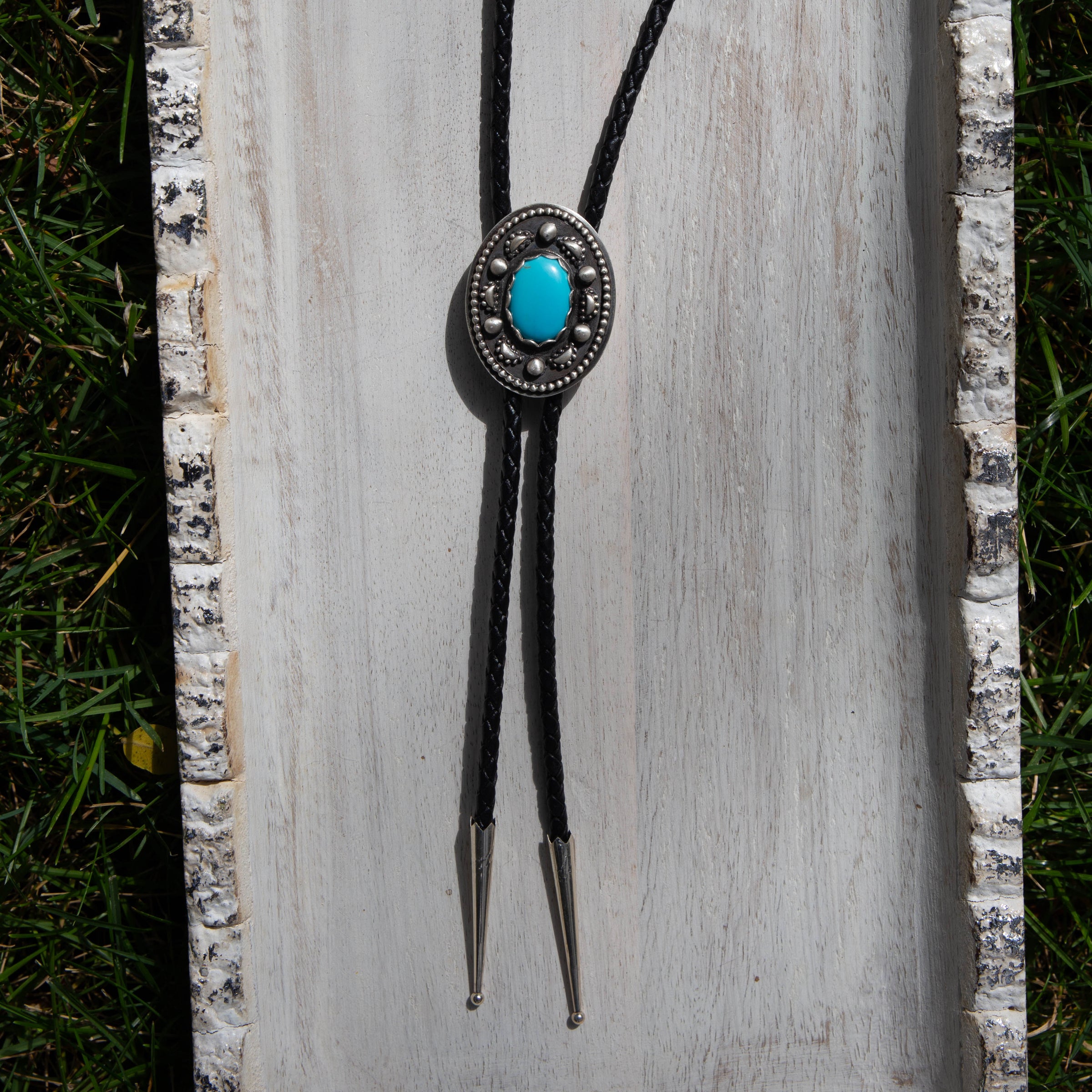 42" Campitos Turquoise Sterling Silver Decorative Bolo