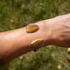Mookeite Jasper Double Stone Sterling Silver Open Cuff