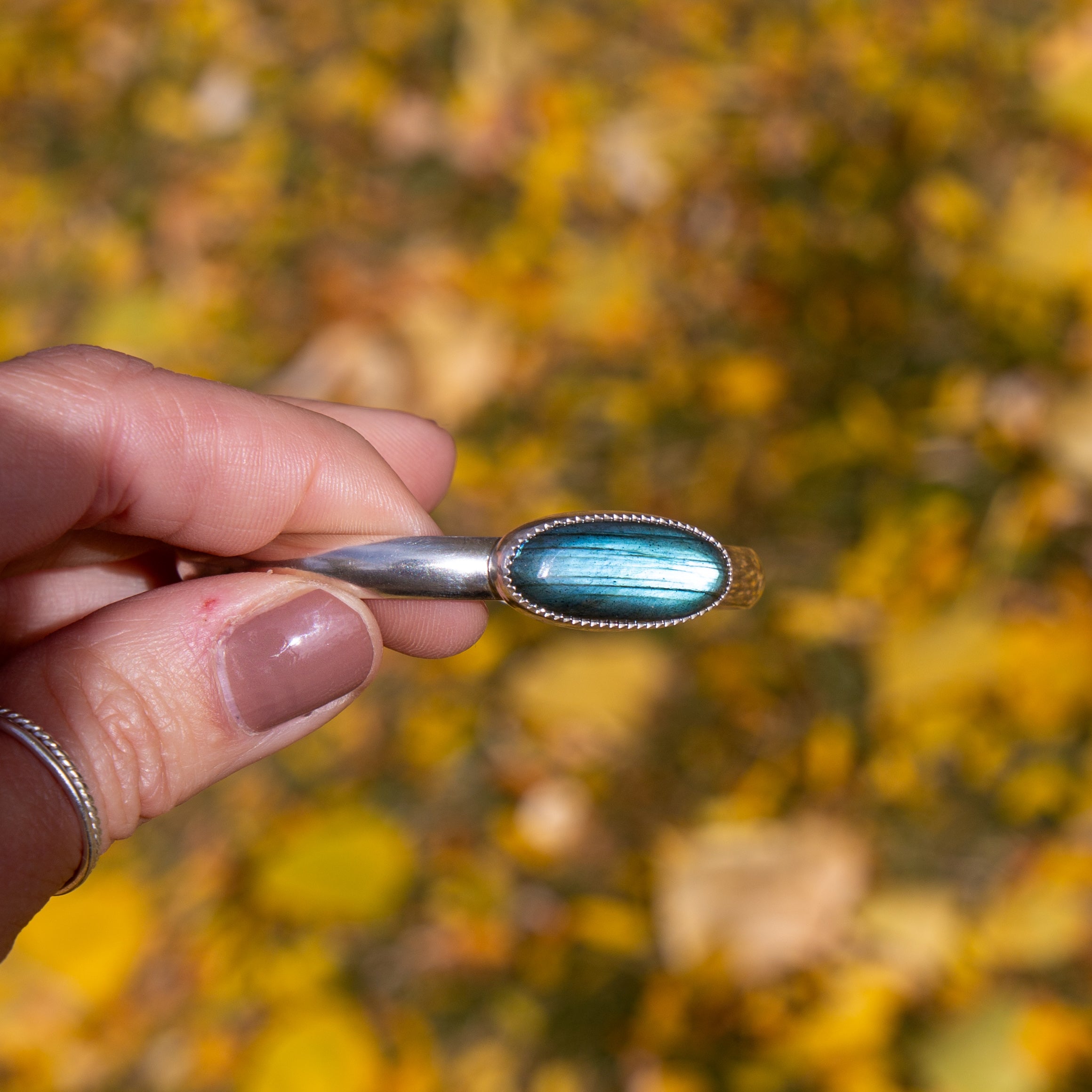 Labradorite Stacking Sterling Silver Cuff