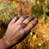 9.75 Carnelian Sterling Silver Statement Ring (Size 9.75)