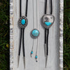 42" Persian Turquoise Sterling Silver Cactus Bolo