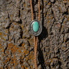 42" Carico Lake Turquoise Cactus Shadowbox Sterling Silver Bolo