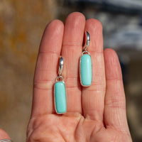 Campitos Turquoise Sterling Silver Hoop Earrings