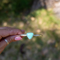 Carico Lake Turquoise Triangle Sterling Silver Cuff