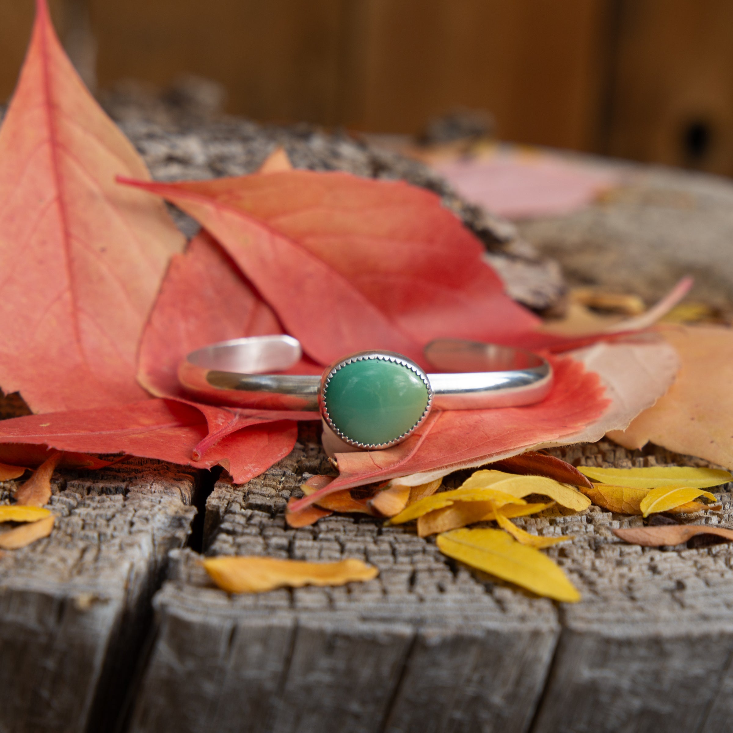 San Pedro Variscite Sterling Silver Cuff