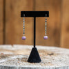 Phosphosiderite Coin Chain Sterling Silver Threader Earrings