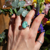 9 New Lander Variscite Stacking Sterling Silver Ring (Size 9)
