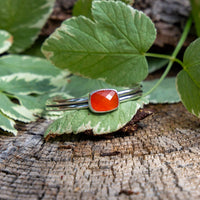 Carnelian Sterling Silver Cuff