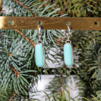 Campitos Turquoise Sterling Silver Hoop Earrings