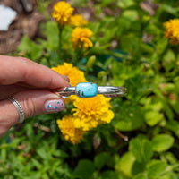 Persian Turquoise Sterling Silver Stacking Cuff