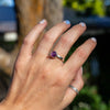 7 Sapphire Sterling Silver Stacker Ring (Size 7)