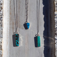 18" Kingman Turquoise Sterling Silver Layering Necklace