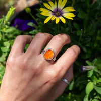 9.25 Carnelian Sterling Silver Ring (Size 9.25)