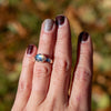 5.25 Labradorite Sterling Silver Stacker Ring (Size 5.25)