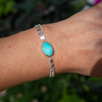 Campitos Turquoise Sterling Silver Adjustable Bracelet