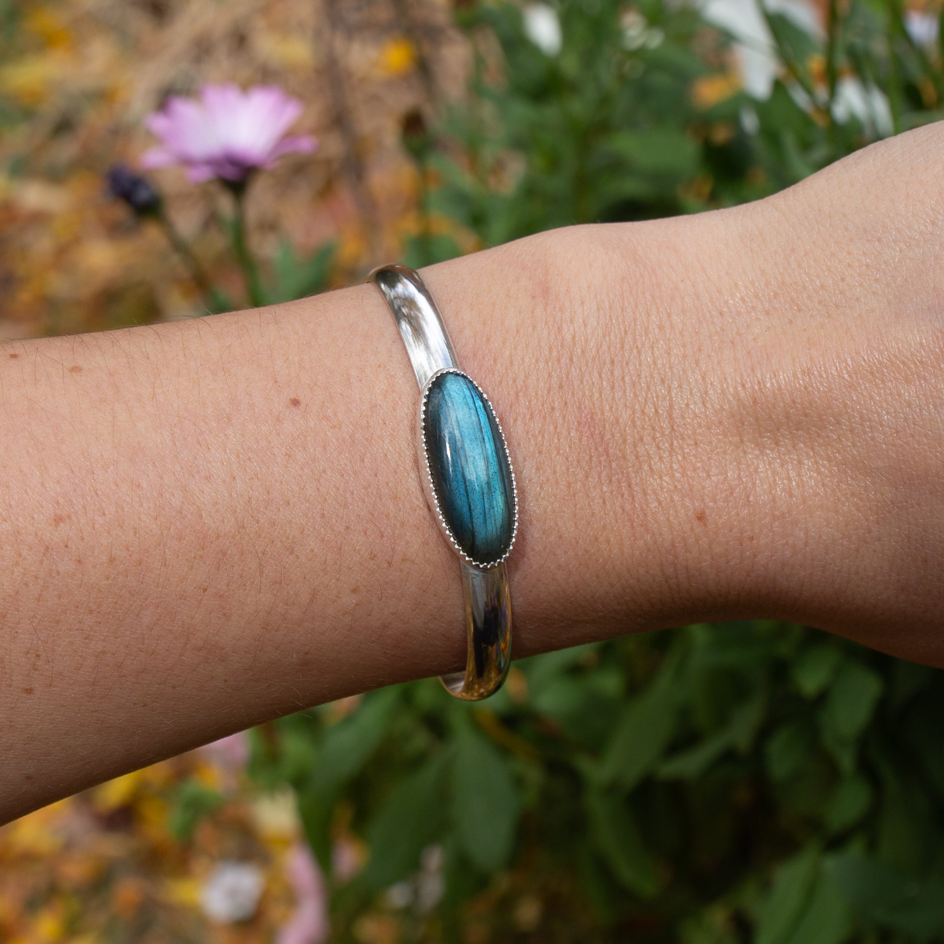 Labradorite Stacking Sterling Silver Cuff