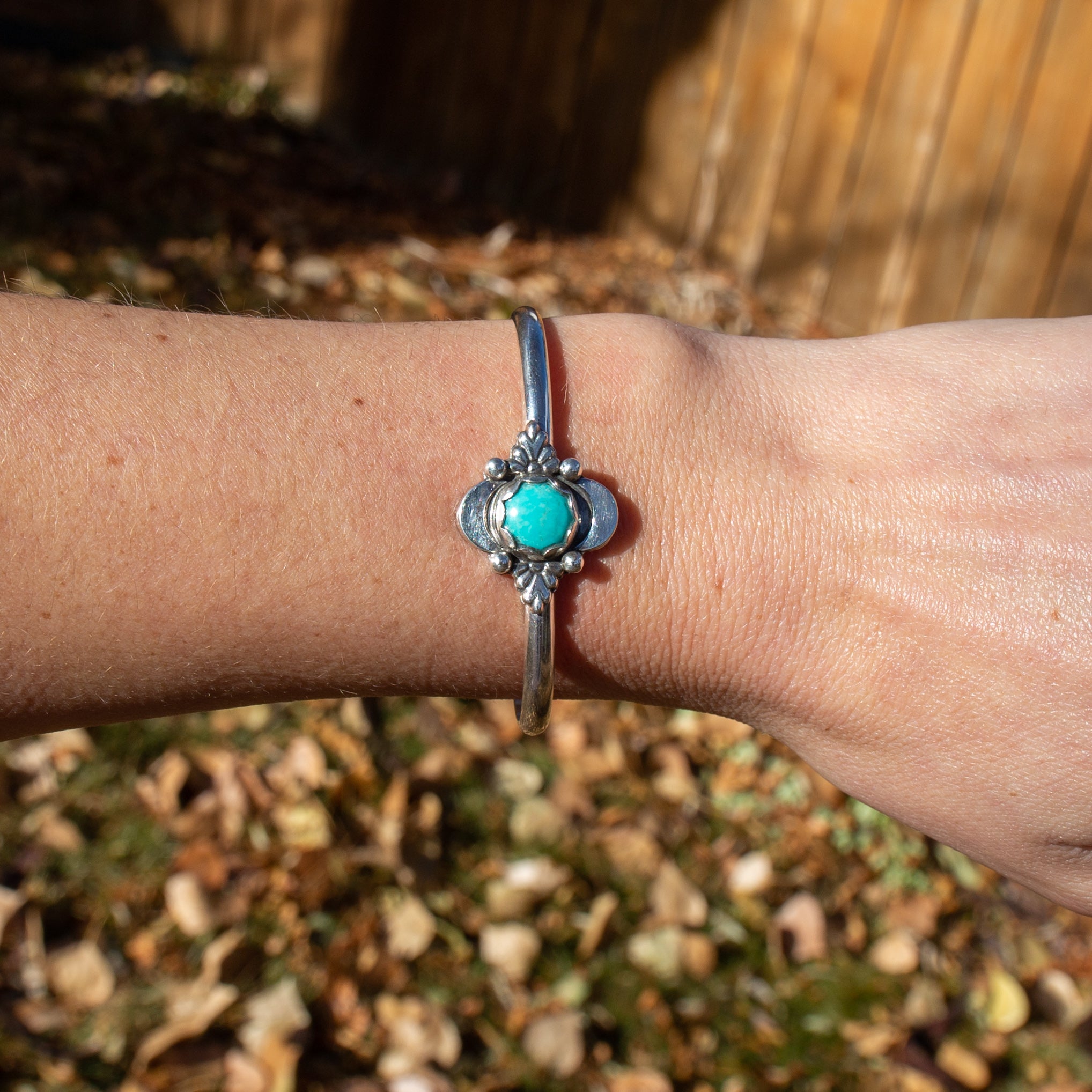 Turquoise with Talavera Accents Sterling Silver Cuff