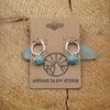 Turquoise Sterling Silver Mini Hoop Earrings