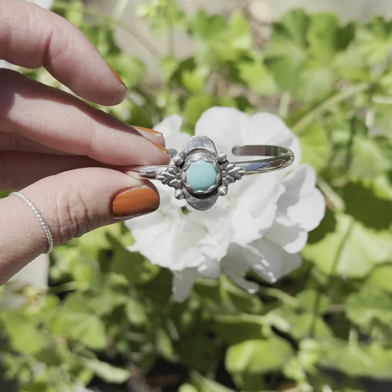 Turquoise with Talavera Accents Sterling Silver Cuff