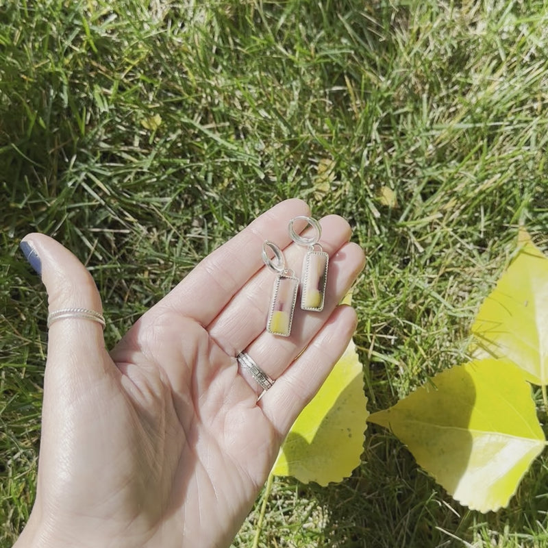 Spiny Oyster Sterling Silver Hoop Earrings