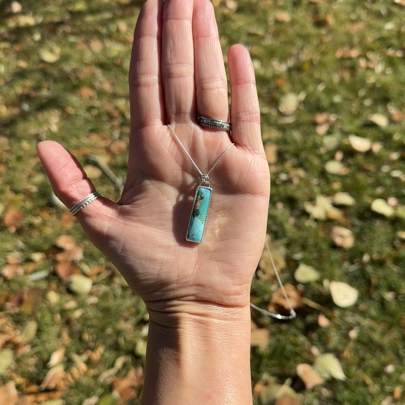 24" Campitos Turquoise Sterling Silver Necklace