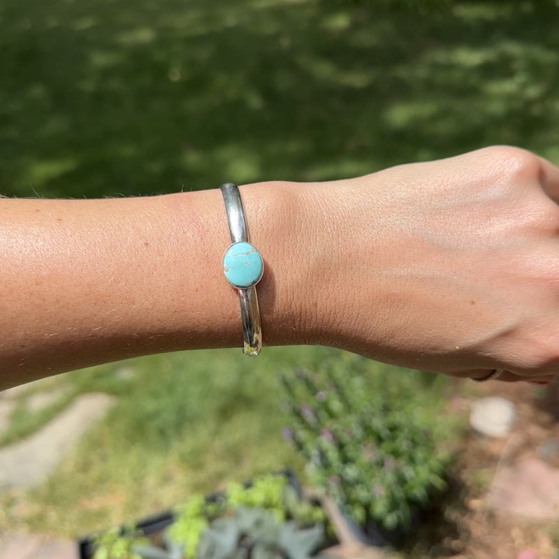 Lone Mountain Turquoise Sterling Silver Cuff